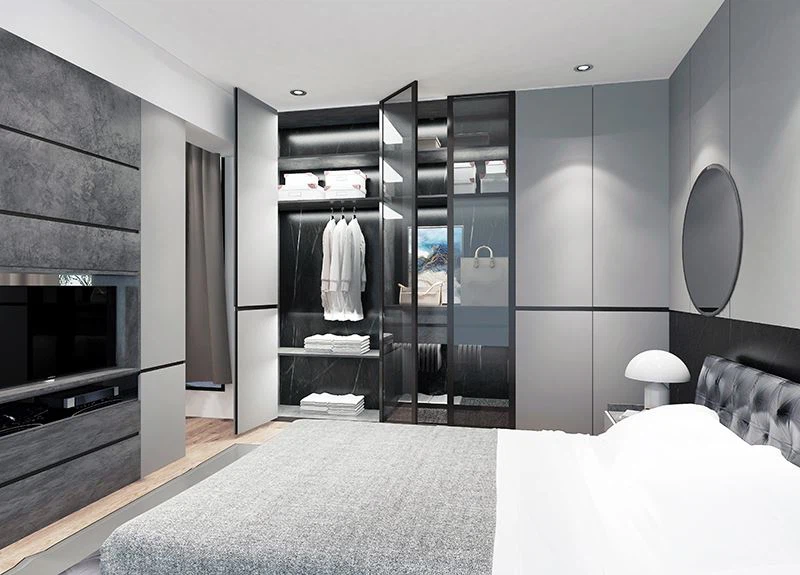 master bedroom melamine lacquered UV drawers modern european