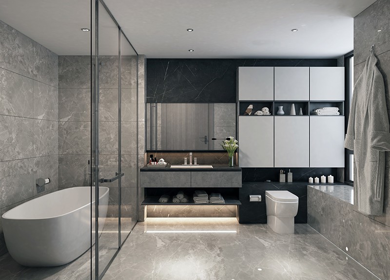 semi open style bathroom cabinet