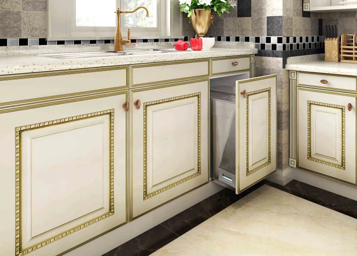Neo-classicism Luxury PVC Kitchen Cabinet
