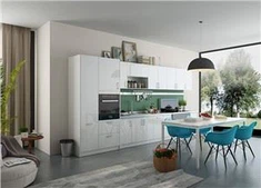 Lemari Dapur Putih Mengkilap
